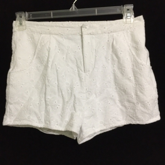 Jun & Ivy Pants - Jun & Ivy Francesca's White Eyelet Shorts